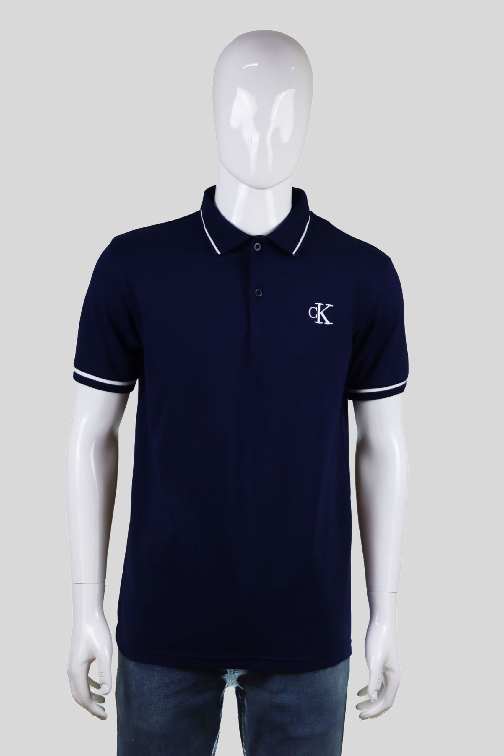 Navy Blue- Men Polo T-shirt Calvin Klein  Brand