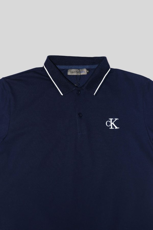 Navy Blue- Men Polo T-shirt Calvin Klein  Brand - Image 3