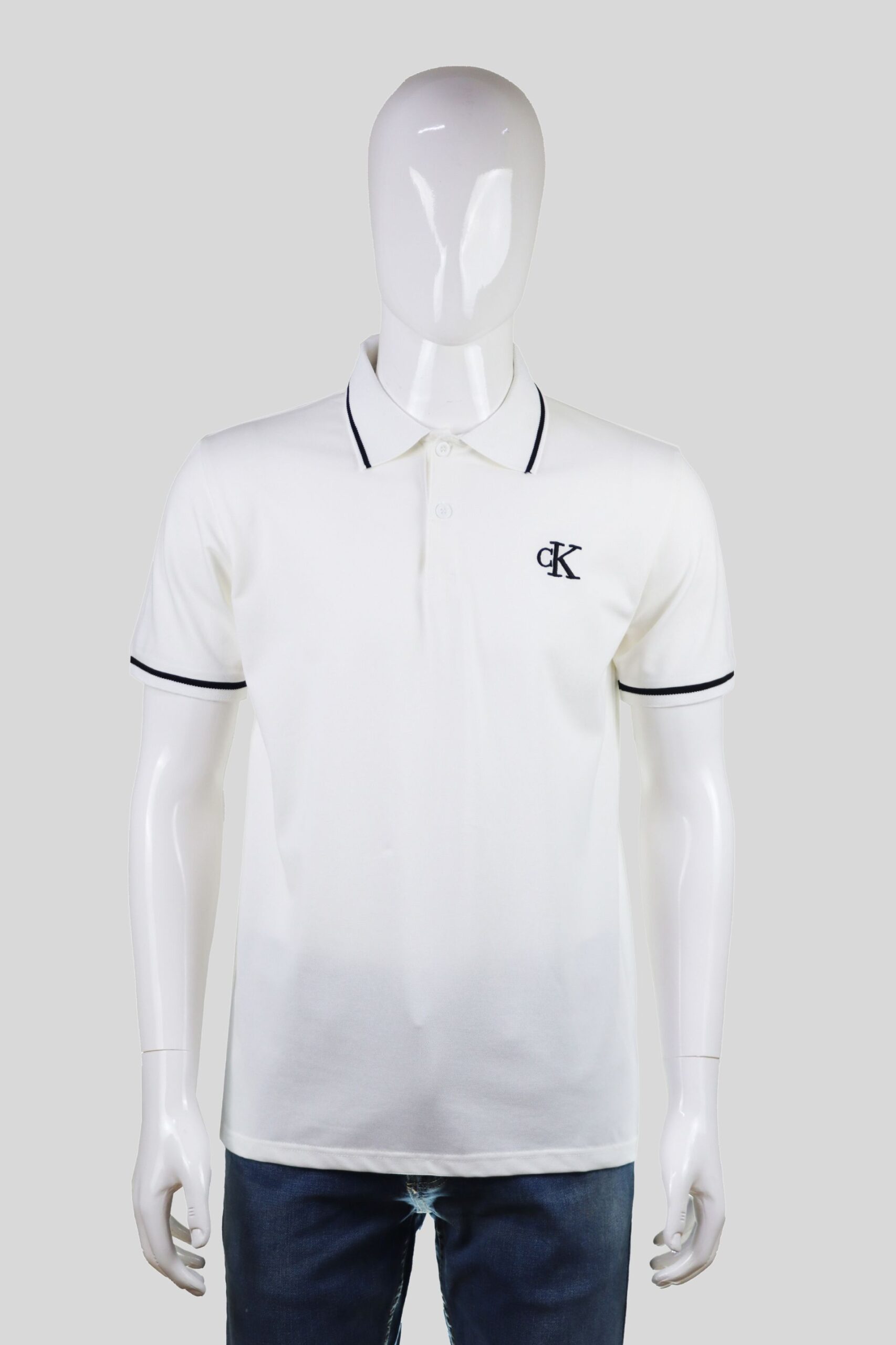 White – Men Polo T-shirt Calvin Klein  Brand